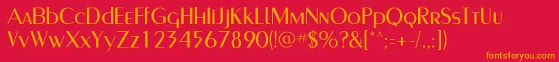 Murmansk Font – Orange Fonts on Red Background