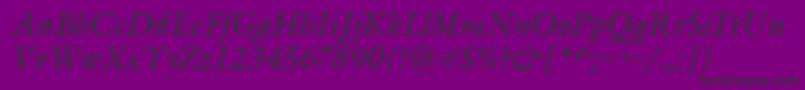 GarethItalic Font – Black Fonts on Purple Background