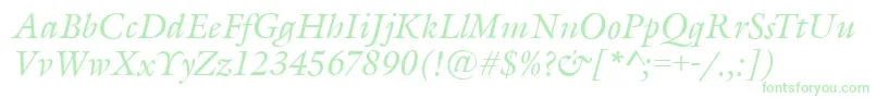 GarethItalic-fontti – vihreät fontit