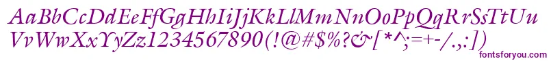 GarethItalic-fontti – violetit fontit