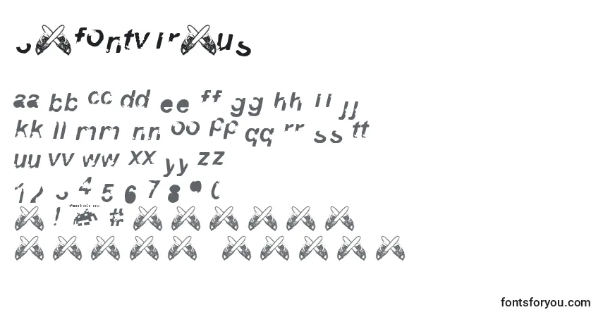 Schriftart 3.Fontvir.Us – Alphabet, Zahlen, spezielle Symbole