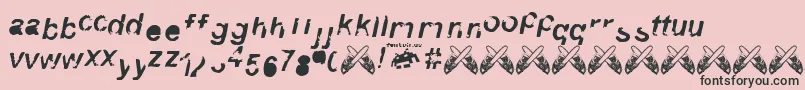 3.Fontvir.Us Font – Black Fonts on Pink Background