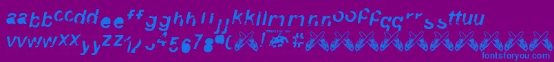 3.Fontvir.Us Font – Blue Fonts on Purple Background
