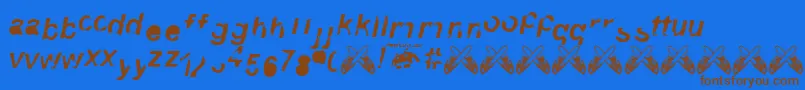 Шрифт 3.Fontvir.Us – коричневые шрифты на синем фоне