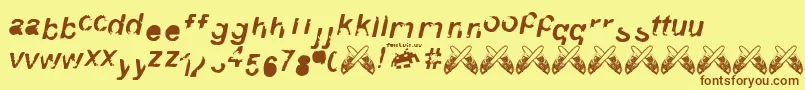3.Fontvir.Us Font – Brown Fonts on Yellow Background
