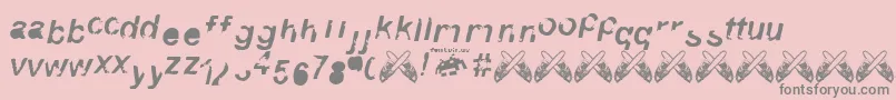 3.Fontvir.Us Font – Gray Fonts on Pink Background