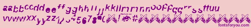 3.Fontvir.Us Font – Purple Fonts on Pink Background
