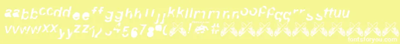 フォント3.Fontvir.Us – 黄色い背景に白い文字
