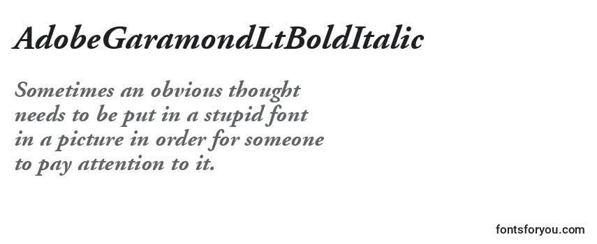 AdobeGaramondLtBoldItalic Font