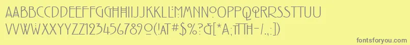 RenniemackintoshitcTtLight Font – Gray Fonts on Yellow Background