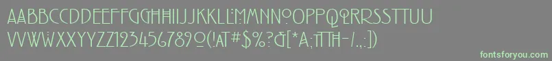 RenniemackintoshitcTtLight Font – Green Fonts on Gray Background