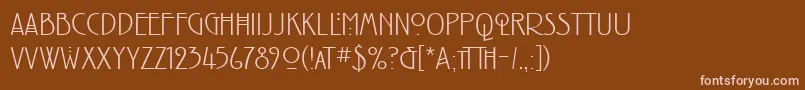 RenniemackintoshitcTtLight Font – Pink Fonts on Brown Background