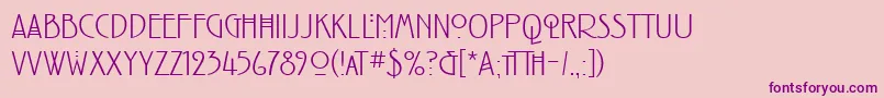 RenniemackintoshitcTtLight Font – Purple Fonts on Pink Background