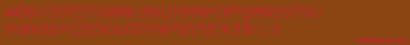 RenniemackintoshitcTtLight Font – Red Fonts on Brown Background