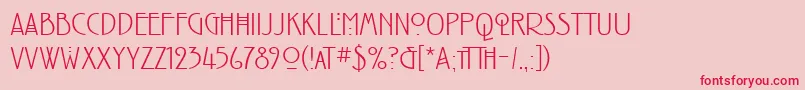 RenniemackintoshitcTtLight Font – Red Fonts on Pink Background