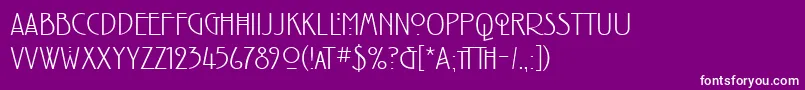 Saiba mais sobre a fonte RenniemackintoshitcTtLight Fonte RenniemackintoshitcTtLight – fontes brancas em um fundo violeta