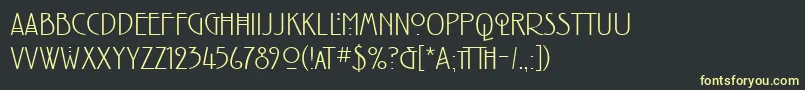 RenniemackintoshitcTtLight Font – Yellow Fonts on Black Background