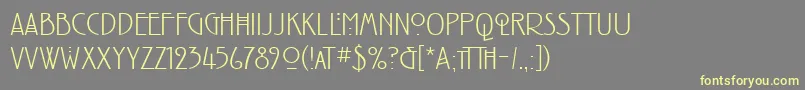RenniemackintoshitcTtLight Font – Yellow Fonts on Gray Background
