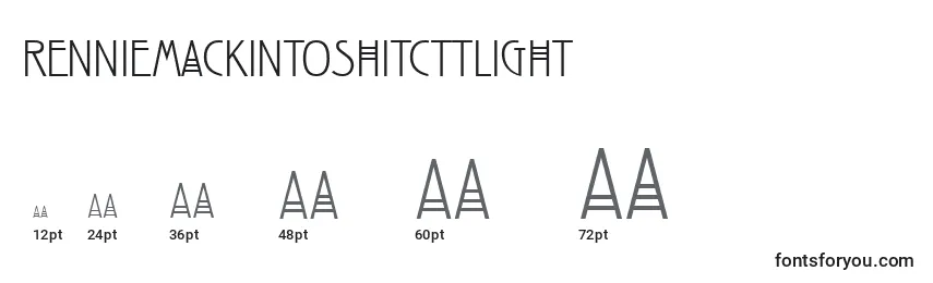 RenniemackintoshitcTtLight Font Sizes