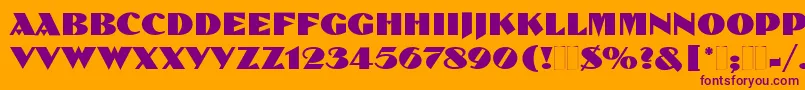 Pilotka Font – Purple Fonts on Orange Background
