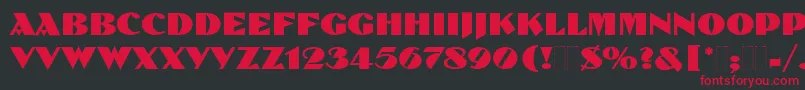 Pilotka Font – Red Fonts on Black Background