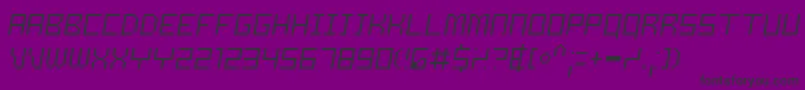 SamsonThinoblique Font – Black Fonts on Purple Background