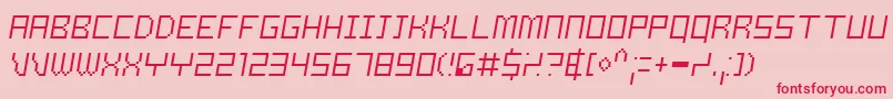 SamsonThinoblique Font – Red Fonts on Pink Background