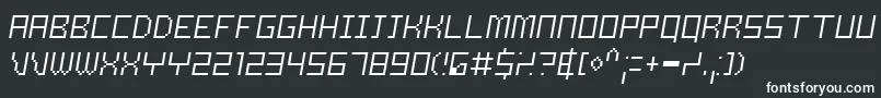 SamsonThinoblique Font – White Fonts on Black Background
