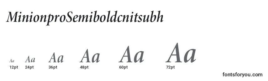 MinionproSemiboldcnitsubh Font Sizes