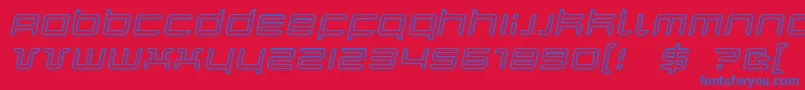 Quarxoi Font – Blue Fonts on Red Background