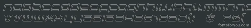 Quarxoi Font – Gray Fonts on Black Background