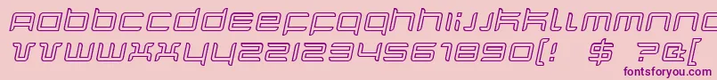 フォントQuarxoi – ピンクの背景に紫のフォント