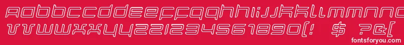 Quarxoi Font – White Fonts on Red Background