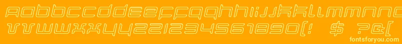 Quarxoi Font – Yellow Fonts on Orange Background