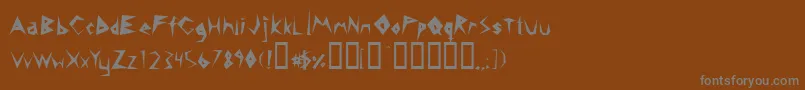 14MinutesSharp Font – Gray Fonts on Brown Background