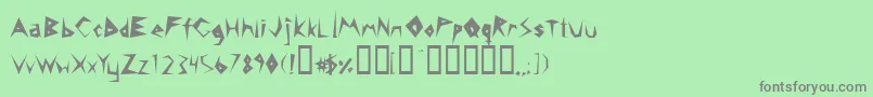 14MinutesSharp Font – Gray Fonts on Green Background