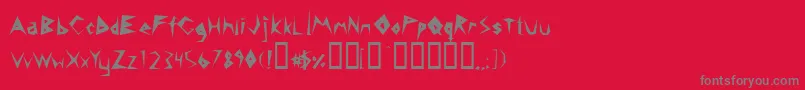 Шрифт 14MinutesSharp – серые шрифты на красном фоне
