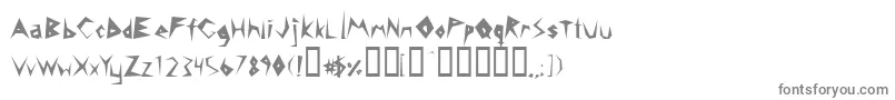 14MinutesSharp-fontti – harmaat kirjasimet valkoisella taustalla