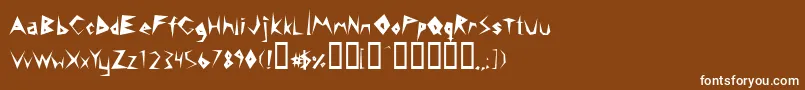 フォント14MinutesSharp – 茶色の背景に白い文字