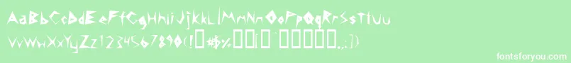 14MinutesSharp Font – White Fonts on Green Background
