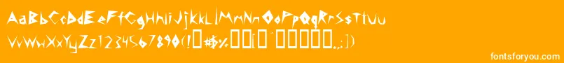 14MinutesSharp Font – White Fonts on Orange Background