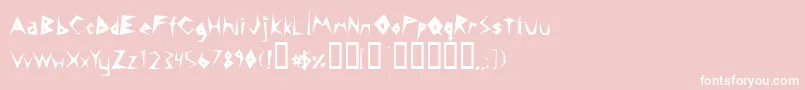 14MinutesSharp Font – White Fonts on Pink Background