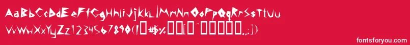 14MinutesSharp Font – White Fonts on Red Background