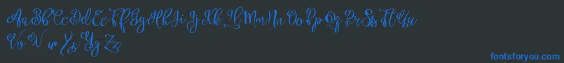 Esztydemo Font – Blue Fonts on Black Background