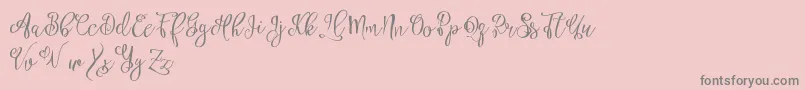 Esztydemo-Schriftart – Graue Schriften auf rosa Hintergrund