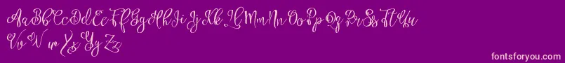 Esztydemo Font – Pink Fonts on Purple Background