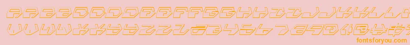 Deraniansi-Schriftart – Orangefarbene Schriften auf rosa Hintergrund