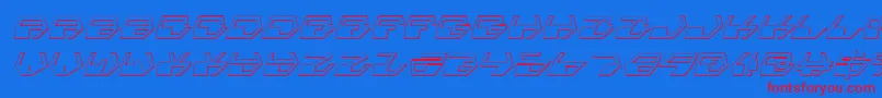 Deraniansi Font – Red Fonts on Blue Background