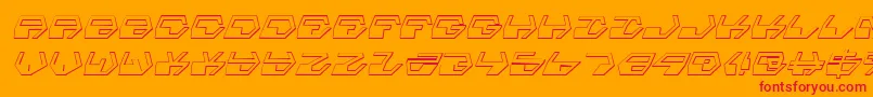 Deraniansi Font – Red Fonts on Orange Background