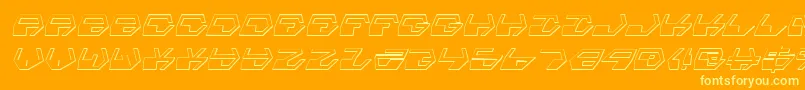 Deraniansi Font – Yellow Fonts on Orange Background